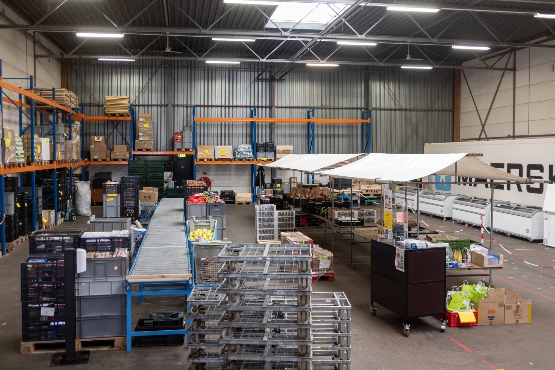 Het magazijn van Voedselbank Apeldoorn